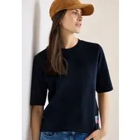 CECIL Sweater Kurzarmsweater mit großem Rückenprint