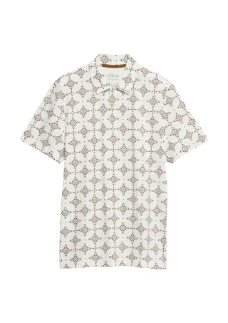 s.Oliver - Polo-Shirt creme/braun - Gr. - XXL