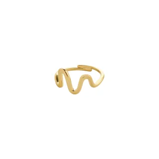pilgrim - Ring in Wellen-Design gold - Gr. - OS