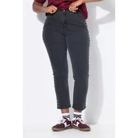 Studio Untold Funktionshose Mom-Jeans Ziernieten 5-Pocket Elastikbund
