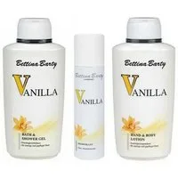 Bettina Barty Duschgel Vanilla Bath & Shower Gel 500ml + Body Lotion 500ml + Deo Spray 150ml
