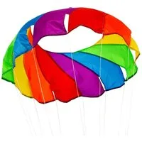 Wolkenstürmer Flug-Drache Buntes Windspiel für Garten & Balkon - Regenbogen Deko, (Leinen Winddeko Regenbogen - Wetterfestes Windspiel Outdoor, 1-tlg), 60cm Bol Kite Drachenschmuck Bowl