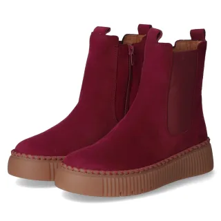 Gabor Chelsea Boots  Rot - Gr. 41 -  Textil