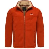 Amaci&Sons Fleecejacke OCONTO Fleecejacke Herren Teddyfell Sweatjacke Plüsch Fleecepullover warm gefüttert