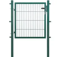 Arvotec Gartentor aus Stahl Breite 100-400cm/Höhe 80-200cm, Anthrazit/Grün, abschließbar, UV-beständig, abschließbar, witterungsbeständig