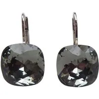 Mugello Paar Ohrhänger Romy grau rhodiniert elegant klassisch zeitlos stilvoll, Handgefertigter Modeschmuck, made in Germany