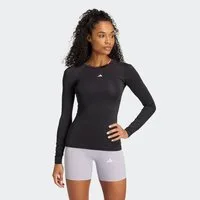 adidas Performance Funktionsshirt TF LS T mit Rundhalsausschnitt, ohne Verschluss, aus Polyester