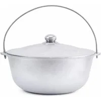 4BIG.fun Kochtopf Aluminium Kasan 4 L mit Bügel und Deckel Tatarskij, (Asien Topf / Schmortopf)