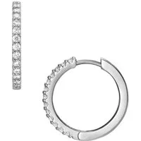 Fossil Paar Creolen Schmuck Geschenk Edelstahl Ohrringe Ellis, mit Glasstein