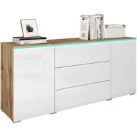 Home affaire Sideboard VERA, grifflos, verstellbare Einlegeböden, Wahlweise mit oder ohne Beleuchtung
