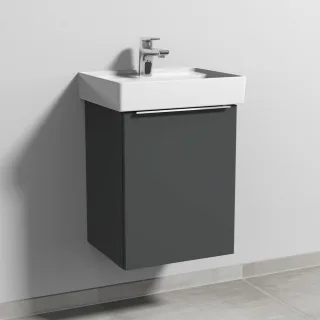 Sanipa 3way Waschtischunterbau zu Villeroy & Boch Collaro Waschtisch mit 1 Tür, Anthrazit-Matt UM83122