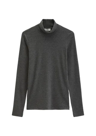 Marc OPolo Casual - Longsleeve slim Coal Grey Melange - Gr. - XS