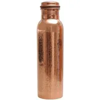 Yogishop Trinkflasche Kupferflasche glowy vintage, 0,9 l, Edle Wasserflasche aus Kupfer.