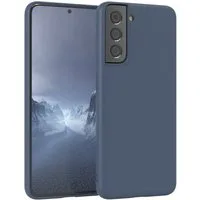 EAZY CASE Handyhülle für Samsung Galaxy S21 5G Hülle Silikon 6,2 Zoll, Handy Softcase mattierte Silikonhülle Back Cover Soft Blau / Petrol