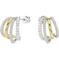 Swarovski Paar Creolen Schmuck Geschenk Hyperbola Ohrringe, mit Swarovski® Zirkonia (synth)