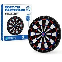 Toomoke Dartscheibe Dartscheibe 41cm mit 6 Dartpfeilen Dart Set für Kinder und Erwachsene, (mit Wandhalterung und Standfuß)