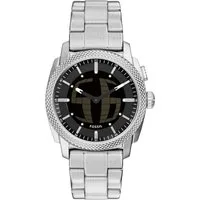 Fossil Quarzuhr Machine - Big Tic FS6155, Armbanduhr, Herrenuhr, Edelstahlarmband, analog, digital