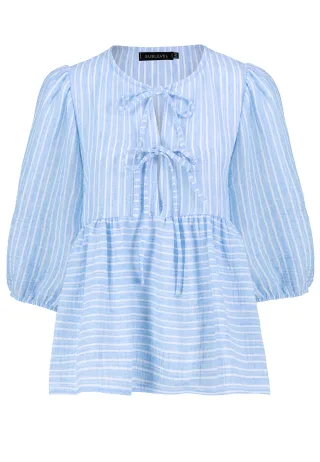 Authentic Style - RE9CIGxhbmdhcm0gQmx1c2UgQWxsb3ZlciBQcmludA== light blue - white - Gr. - M/L