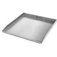 BURNHARD® Grillrost Plancha Grillplatte Edelstahl FRED 41,5 x 40 x 3,5 cm