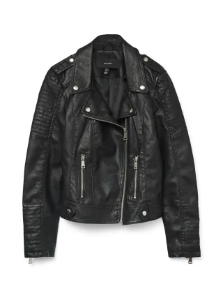 VERO MODA - VMKERRIULTRA SHORT COATED JACKET NOOS Black - Gr. - S