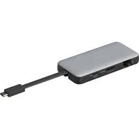 7-Port Travel Docking Station, Dockingstation grau/schwarz, USB-C