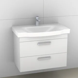 Artiqua 414 Waschtischunterschrank für Sentique 514280 Weiß Hochglanz, 414-WU2L-V02-7016-68 414-WU2L-V02-7016-68