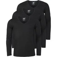 Young & Rich T-Shirt Herren Uni Basic extra tiefer Ausschnitt Unterziehshirt 2239 3er Pack (3er-Pack, 3-tlg., 3er-Pack) V-Ausschnitt unifarben langarm slim fit