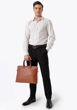 Wittchen Herren-Laptoptasche, 16 Zoll, Hellbraun, Kunstleder, Hellbraun, Öko-Leder