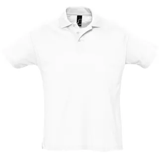 SOLS Herren Sommer II Pique Kurzarm-Poloshirt (Weiß)