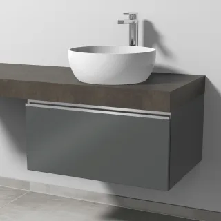 Sanipa Waschtischunterbau mit Auszug 2morrow (L2322) 340x700x520 Anthrazit-Glanz, L232279 L232279