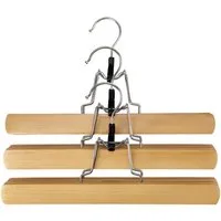 Trend Line Kleiderbügel TrendLine Hosenklemmbügel Holz natur 3 Stück
