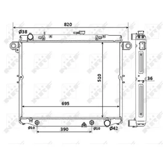 NRF Motork?hler gel?tet Toyota Land Cruiser J10 4,2