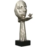 GILDE Dekofigur Skulptur Desire, antikfinish (1 St), silberfarben, Polyresin