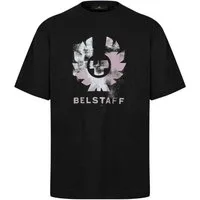 Belstaff T-Shirt London Retro Blur Phoenix Logo Regular Cut Phoenix-Logo mit Belstaff Schriftzug im Spray-Effekt