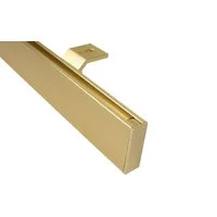 iso-design Gardinenstange Gardinenschiene Unischiene eckig zur Deckenmontage, 1-läufig, Fixmaß, mit Bohren, Aluminium