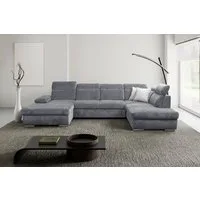WERK2 Wohnlandschaft Cordoba inkl. Bett, Bettkasten & Kopfteilfunktion, Breite 359 cm, bequem, komfortable Wellenunterfederung, inkl. Schlaffunktion, U-Form