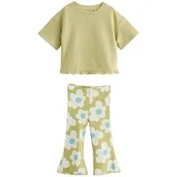 Next Shirt & Leggings Kurzarmoberteil und Schlagleggings (2-tlg)