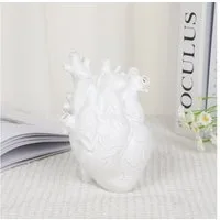 FELIXLEO Dekovase Heart Organ Design Flower Vase, Creative Modern Resin Flower Vase