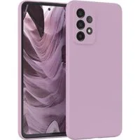 EAZY CASE Handyhülle für Samsung Galaxy A53 5G Hülle Silikon 6,5 Zoll, Hülle mit Kameraschutz handycover Soft Smart Slimcover Lila / Flieder