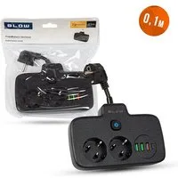 BLOW BLOW PS-310U 3-fach Steckdose 3x USB 0,1 m Mehrfachsteckdose