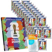 Panini Sammelkarte World Cup 2026 Sticker - 1 Hardcover Album+50 Tüten+Collect-it Hüllen