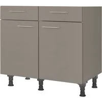 nobilia® Unterschrank "Laser", vormontiert, Breite 90 cm, Soft-Close-Funktion bei den Schubkästen, inkl. höhenverstellbare Sockelfüße