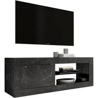 Home affaire Lowboard Basic Breite 140 cm, TV-Board 1 Tür, 2 offene Fächer (Glasboden), TV-Kommode, Metallgriff, moderne Rahmenoptik, Farbauswahl