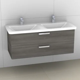 Artiqua 412 Waschtischunterschrank für Tonic II K0871, K0873, K0874 Graphit Struktur quer, 412-WU2L- 412-WU2L-I52-7070-401