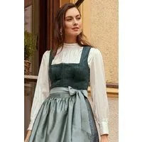 PURPLE LINE by Spieth & Wensky Dirndl Samt Dirndl 2tlg. - FABRIZIA - dunkelgrün