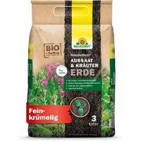 Neudorff Blumenerde NeudoHum Aussaat- und KräuterErde 3 L, mit Nährstoffdünger, Torffrei, feinkrümelig, gebrauchsfertig