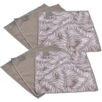 Macosa Home Spültuch beige, (Spüllappen Putzlappen Küchentuch Tuch, 6-tlg., Putztuch Reinigungstuch Putz-Lappen), 6er Set Mikrofaser Tücher Taupe mit Muster Spültuch Polyester