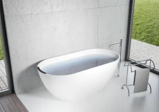 Riho freistehende Badewanne Bilbao 150x75x55,5 weiß matt, (BS12005 alte Nummer), B119001105 B119001105