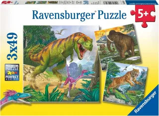 Ravensburger Puzzle 09358 - Herrscher der Urzeit [3 x 49 Teile]