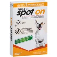 Shield On Zeckenschutzmittel Spot On Floh- und Zeckenschutz für kleine Hunde, 5 x 2,5 ml, 12.5 ml